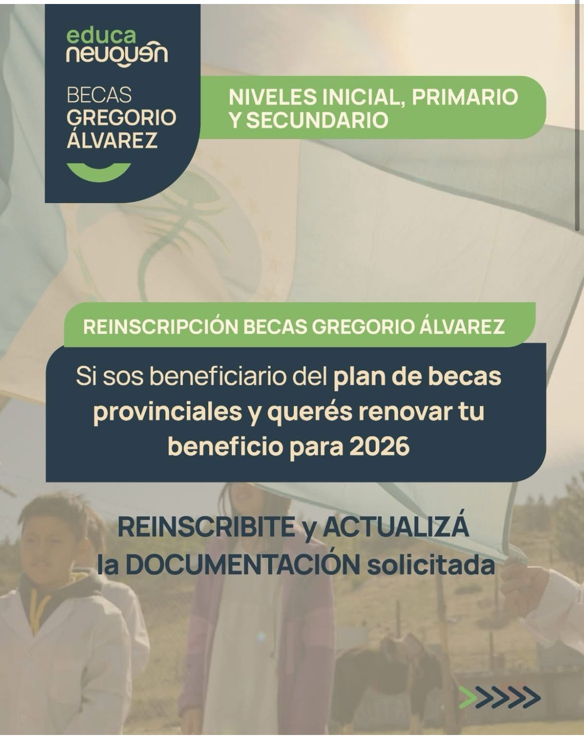 Beca Provincial Gregorio Álvarez - Reinscripciones 2026