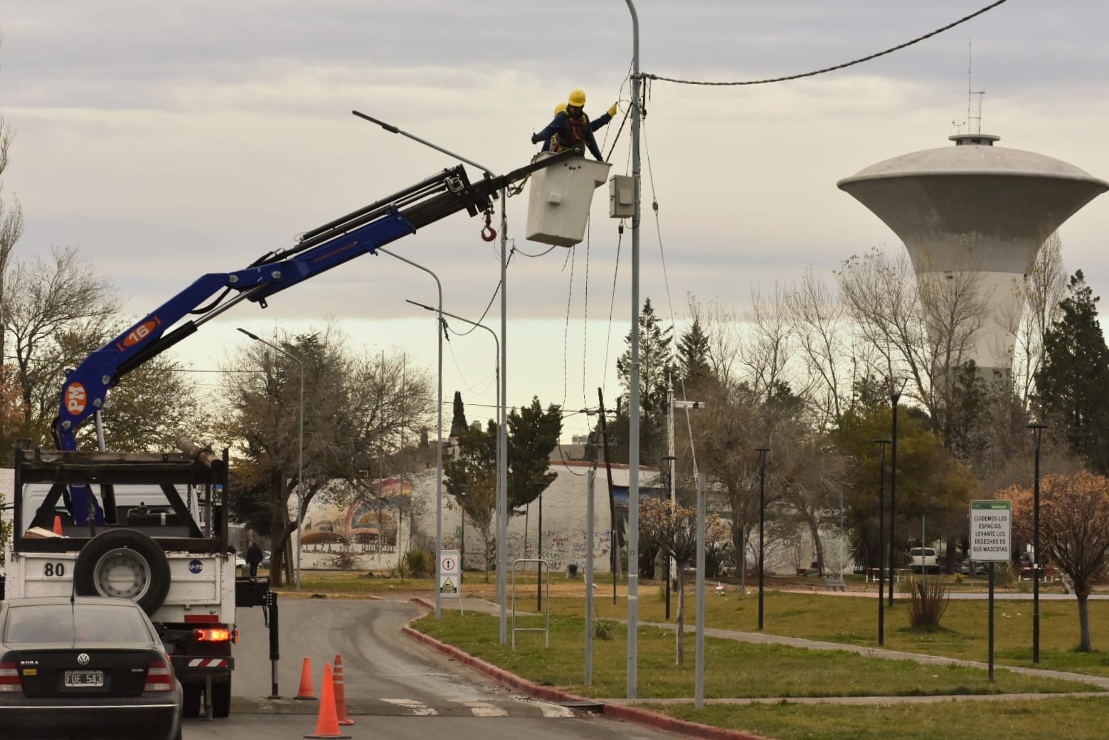 Seguridad: El Parque de la Convivencia de Plaza Huincul cuenta con videovigilancia